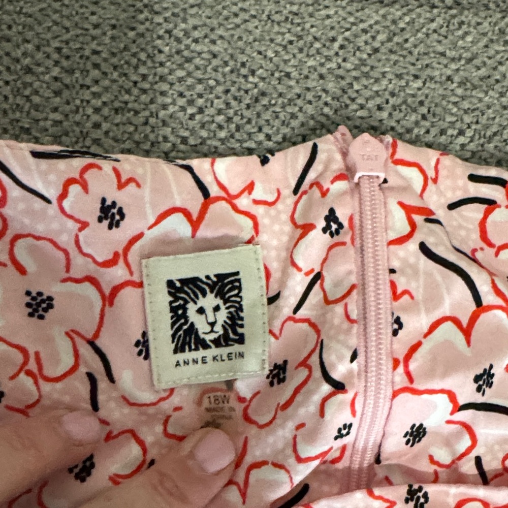 Anne Klein Pink Floral Midi Dress - Picture 2 of 2